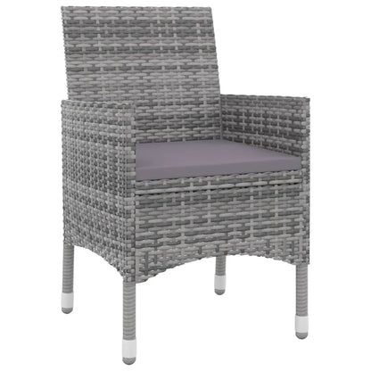 Garden Dining Set Grey PE rattan 5 Piece Durable