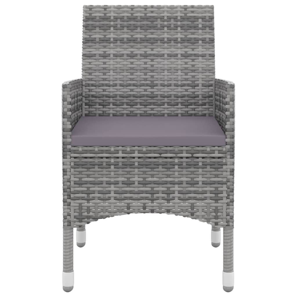 Garden Dining Set Grey, Dark Grey, Black