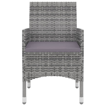 Garden Dining Set Grey, Dark Grey, Black
