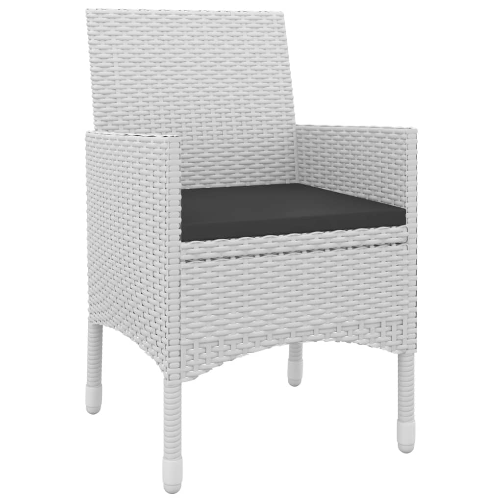 Garden Dining Set White PE rattan Medium Durable