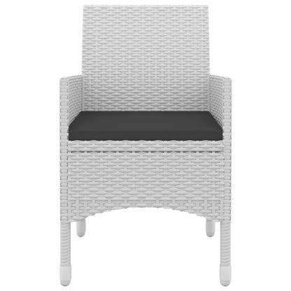 Garden Dining Set White PE rattan Medium Durable