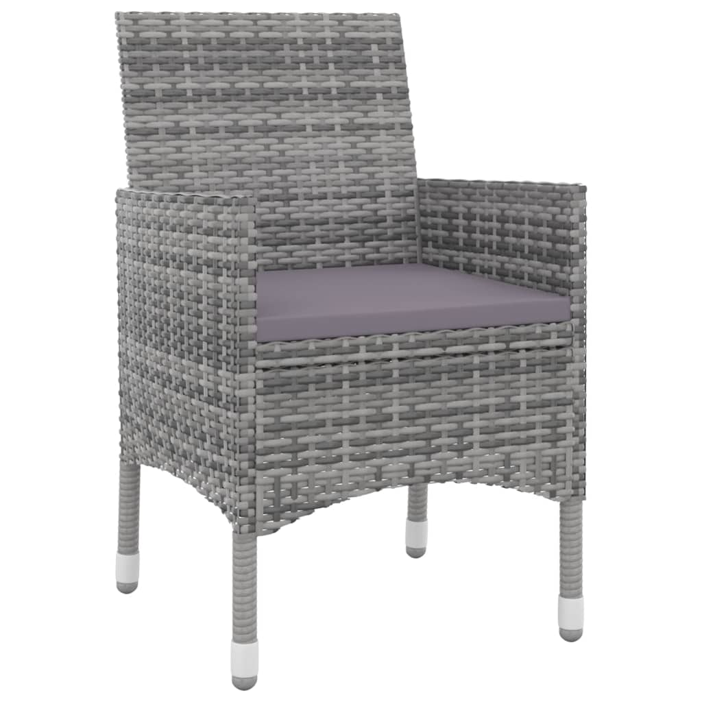Garden Dining Set Grey, Dark Grey, Black