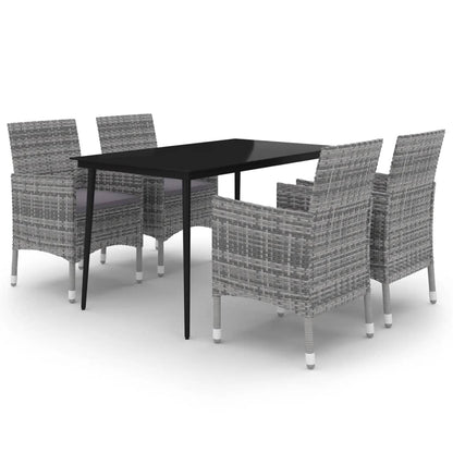 Garden Dining Set Grey PE rattan Large Suitable for Many