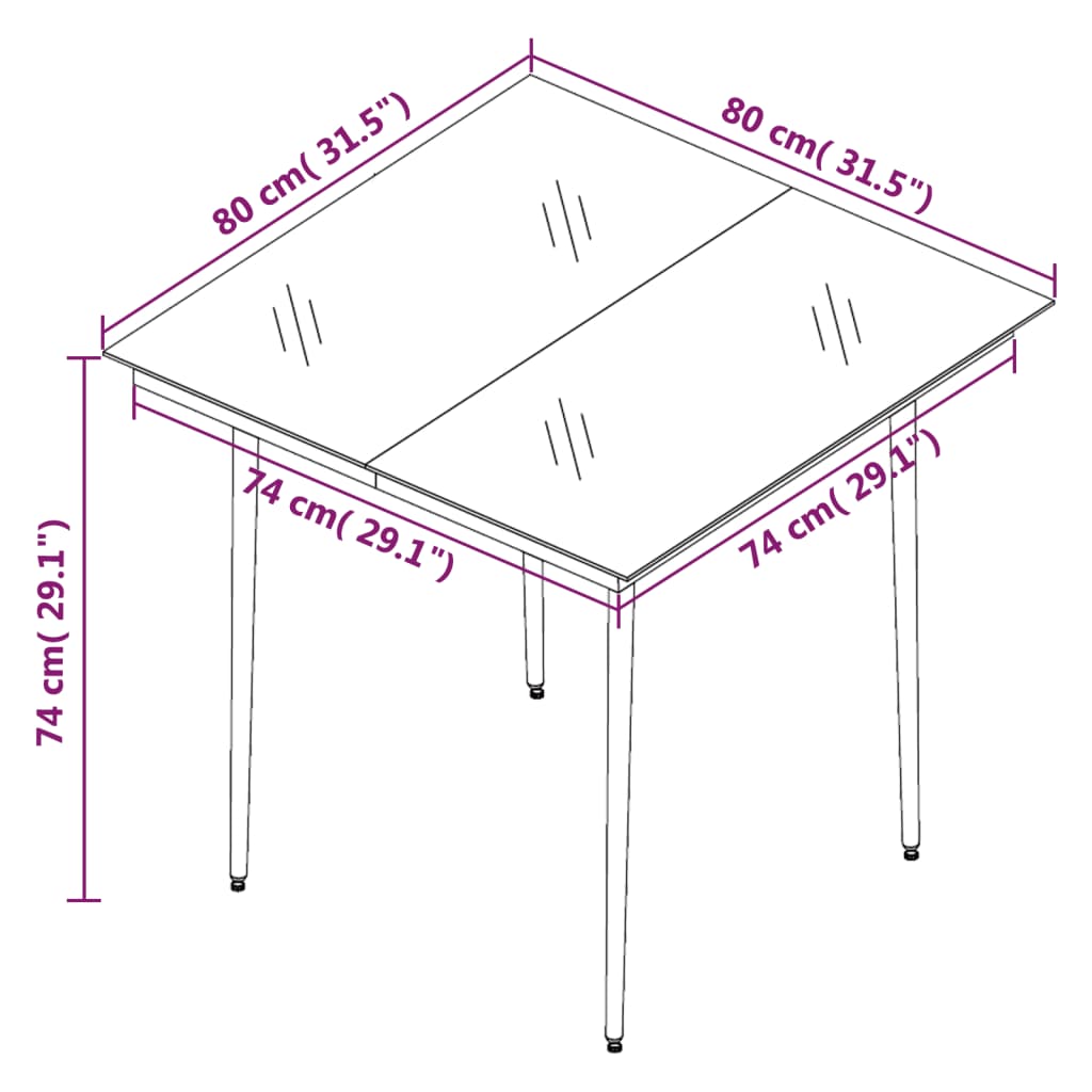 Garden Dining Set Grey PE Rattan Medium Durable