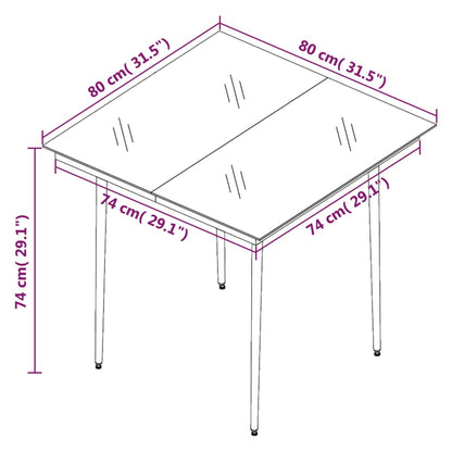Garden Dining Set Grey PE Rattan Medium Durable