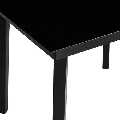 Garden Dining Table Black Powder-coated steel, glass