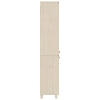 Highboard Set of 2 Honey brown Solid pine wood, MDF, glass Large
