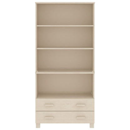 Highboard Set of 2 Honey brown Solid pine wood Large Highboard