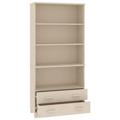 Highboard Set of 2 Honey brown Solid pine wood Large Highboard
