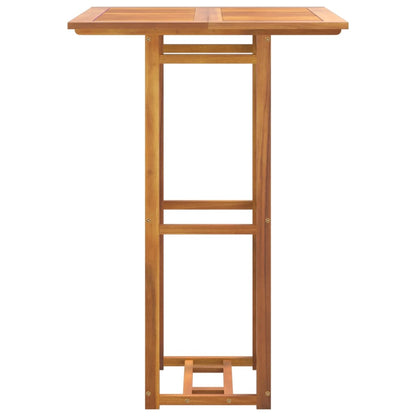 Bistro Table Natural Solid Acacia wood Tall Simple Square