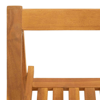 Garden Chair Set of 4 Natural Wood Solid Acacia Wood Standard