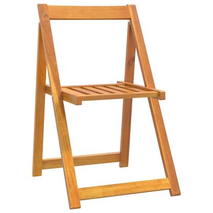 Garden Chair Set of 6 Brown Solid Acacia Wood Medium Foldable