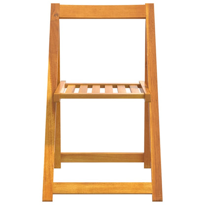 Garden Chair Set of 6 Brown Solid Acacia Wood Medium Foldable
