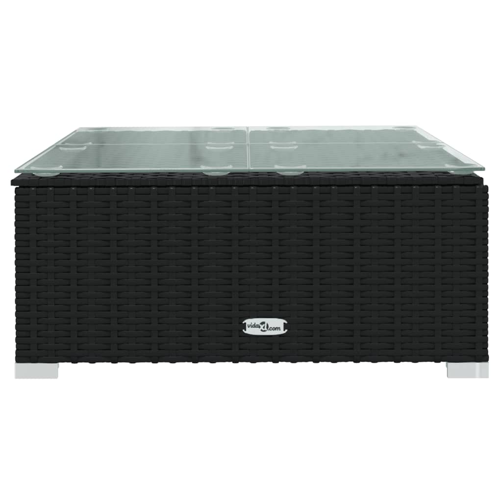 Garden Lounge Set Black, Aqua