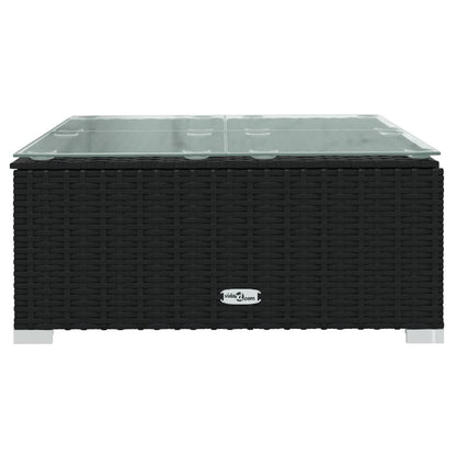 Garden Lounge Set Black, Aqua