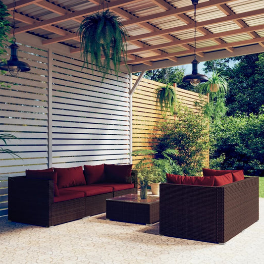 Garden Lounge Set Brown