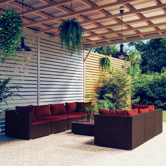 Garden Lounge Set Brown