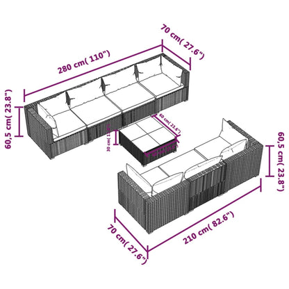 Garden Lounge Set Grey and Anthracite