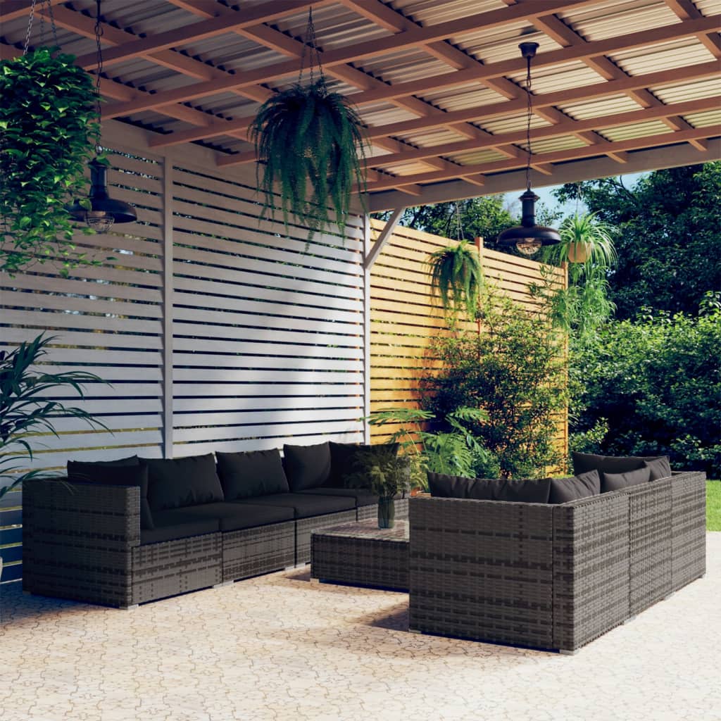 Garden Lounge Set Grey and Anthracite