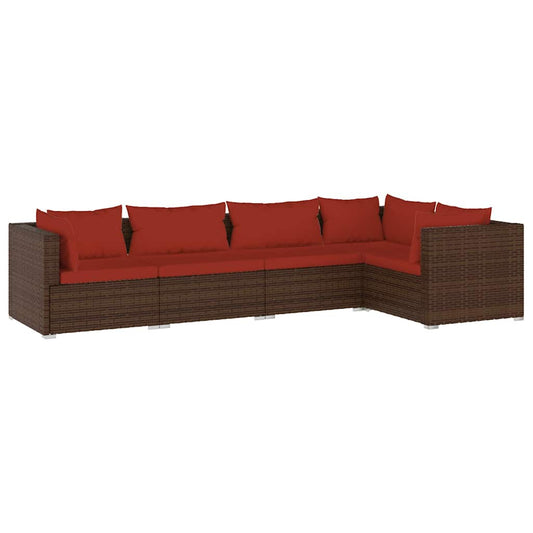 Garden Lounge Set Brown