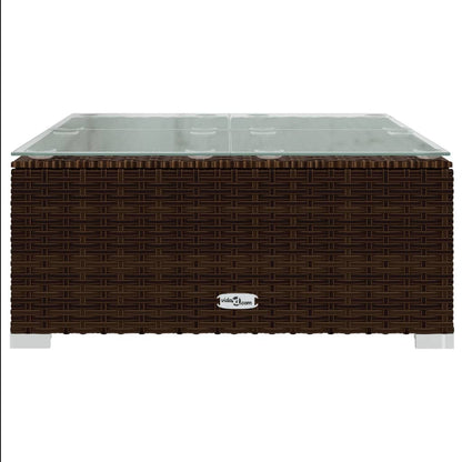 Garden Lounge Set Brown and Cinnamon Red