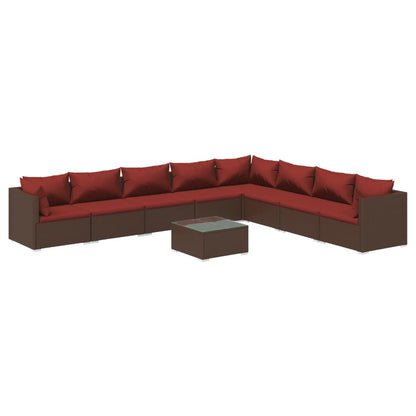 Garden Lounge Set Brown