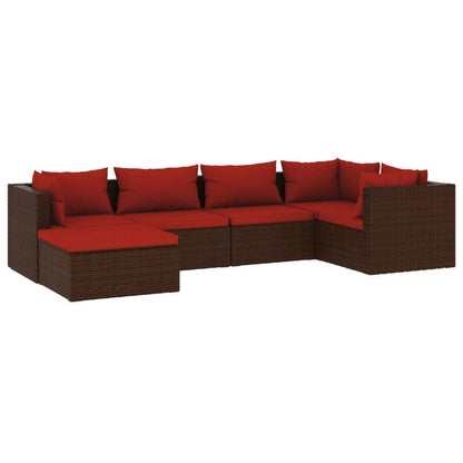 Garden Lounge Set Brown, Cinnamon Red