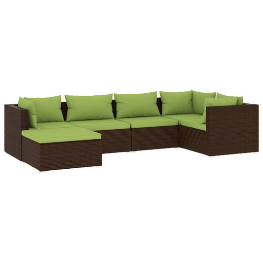 Garden Lounge Set Brown, Green