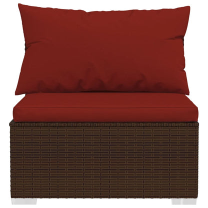 Patio Lounge Set Brown, Cinnamon Red