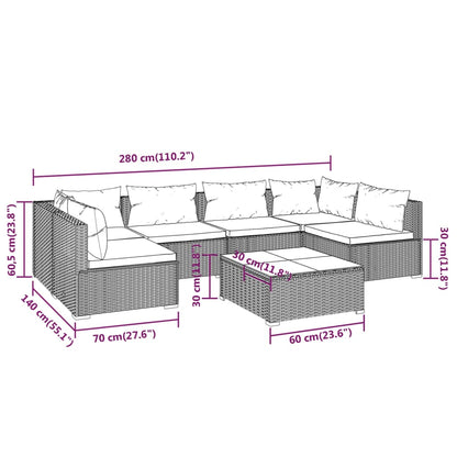 Garden Lounge Set Black, Water Blue