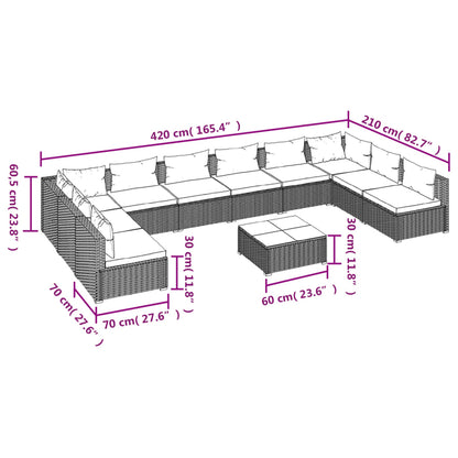 Garden Lounge Set Brown, Cinnamon red