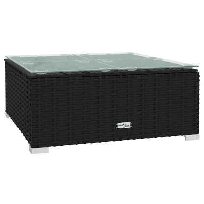 Garden Lounge Set Black and Water Blue