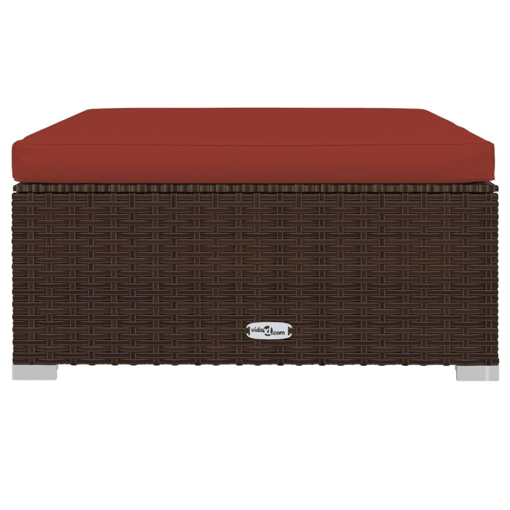 Garden Lounge Set Brown, Cinnamon Red