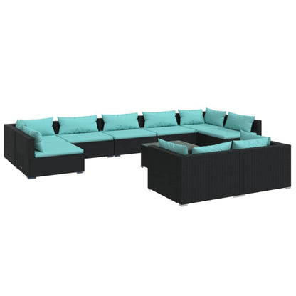 Garden Lounge Set Black