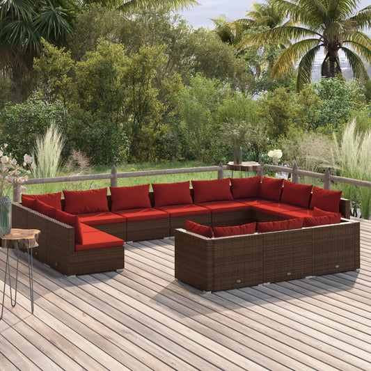 Garden Lounge Set Brown