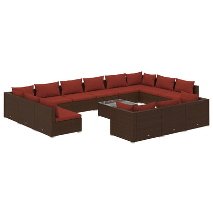 Garden Lounge Set Brown
