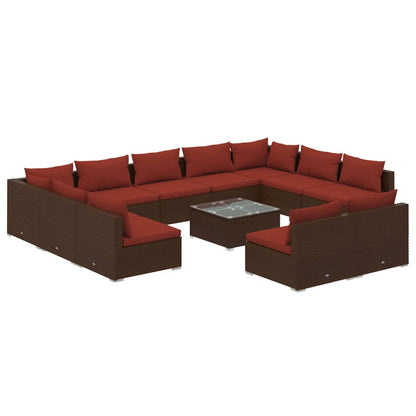 Garden Lounge Set Brown