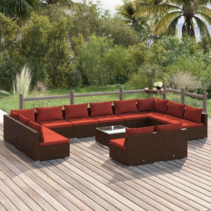 Garden Lounge Set Brown