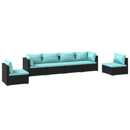 Garden Lounge Set Black