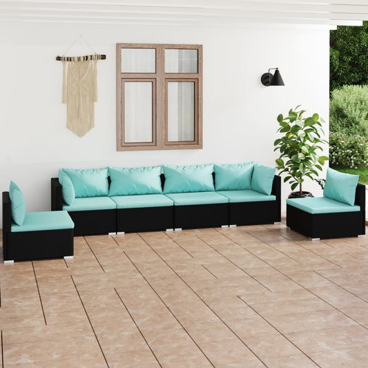 Garden Lounge Set Black