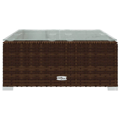 Garden Lounge Set Brown