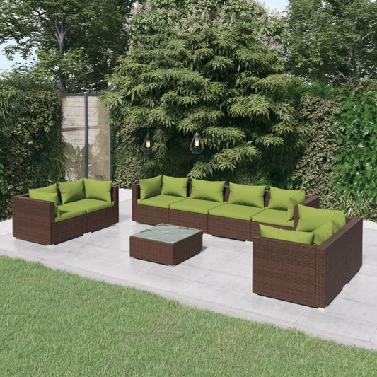 Garden Lounge Set Brown