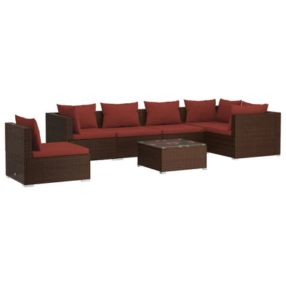 Garden Lounge Set Brown