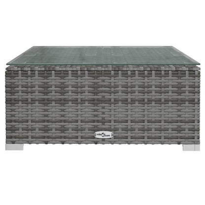 Garden Lounge Set Gray PE rattan Large Modular