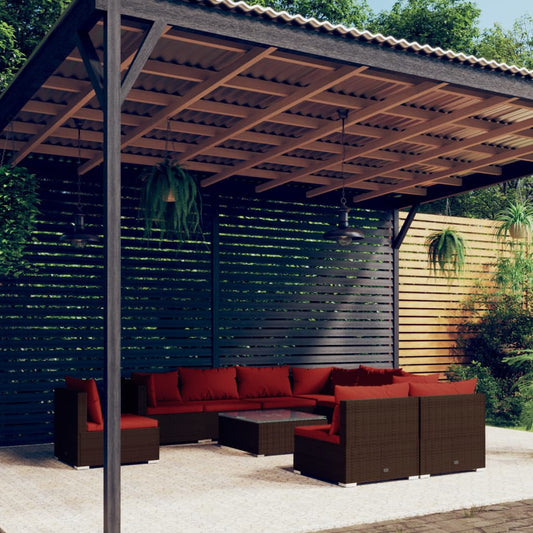 Garden Lounge Set Brown