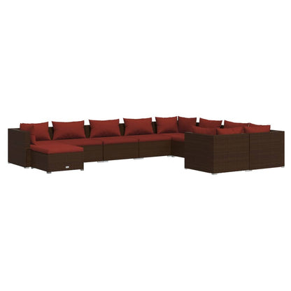 Garden Lounge Set Brown, Cinnamon Red