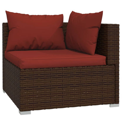 Garden Lounge Set Brown, Cinnamon Red