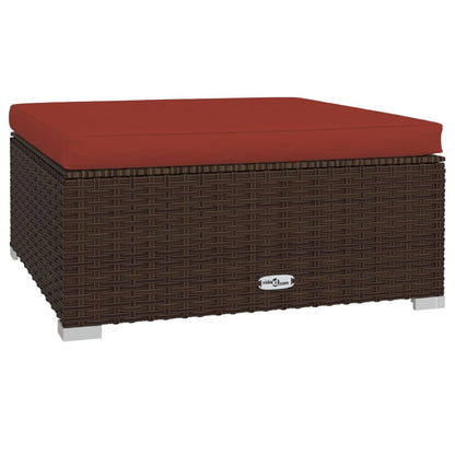 Garden Lounge Set Brown, Cinnamon Red