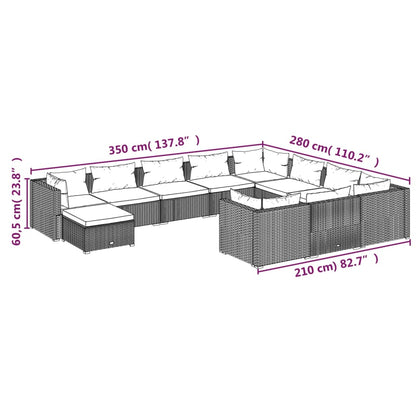 Garden Lounge Set Brown, Cinnamon Red