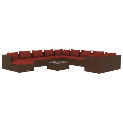 Garden Lounge Set Brown